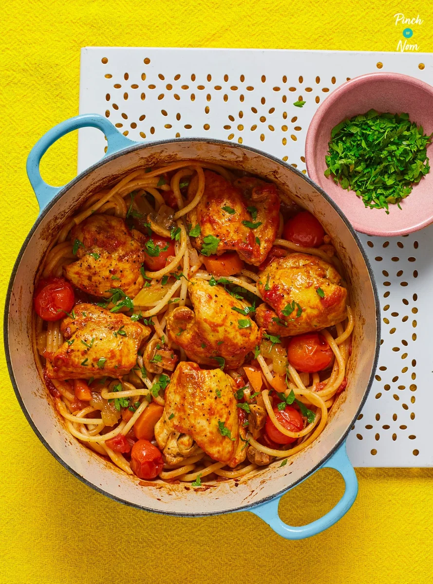 Baked Spaghetti with Chicken | Slimming & Weight Watchers Friendly