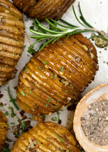 Rosemary Garlic Hasselback Potatoes