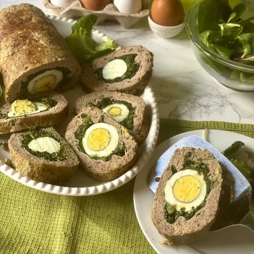 Meatloaf with Hard-Boiled Eggs