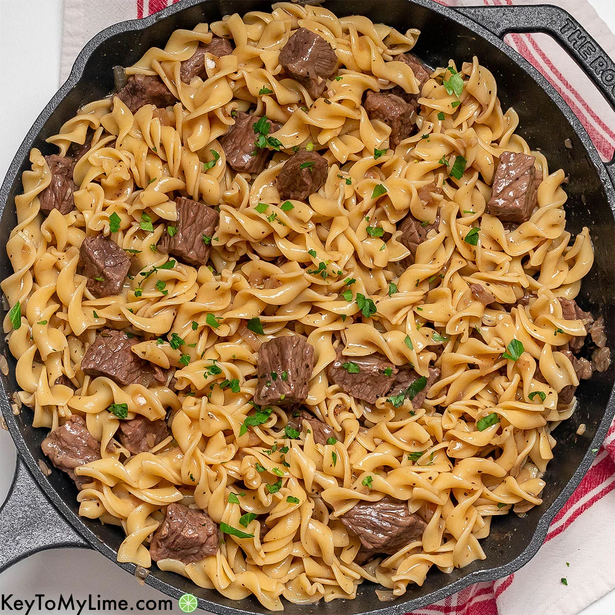 BEST Tender Beef Tips and Noodles Recipe