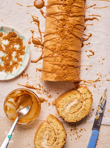 Brazo de gitano de Biscoff apto para adelgazar