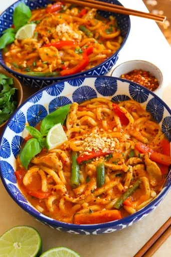 Red Curry Udon Noodle Soup