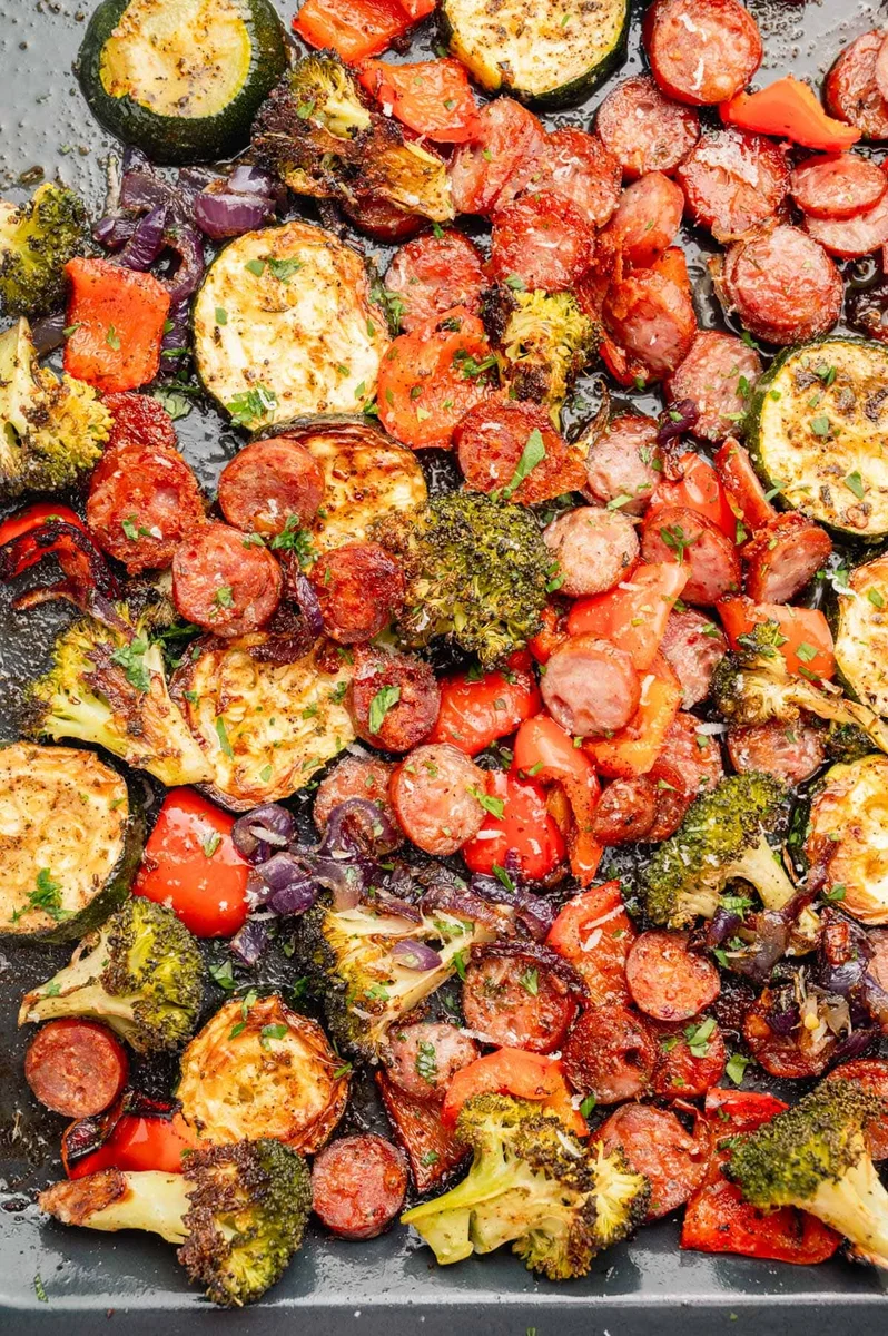 Sheet Pan Sausage and Vegetables