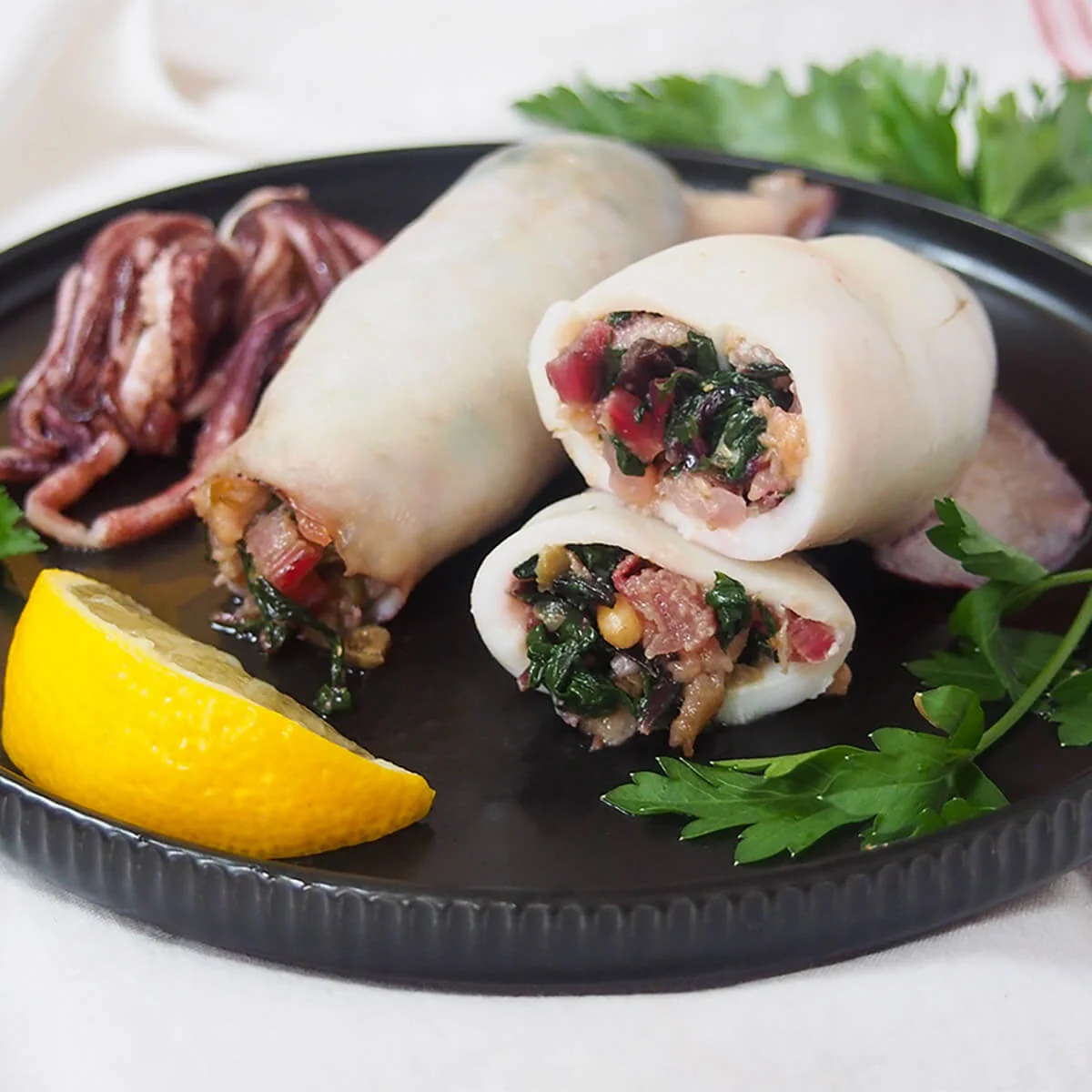 Sicilian-style stuffed squid (stuffed calamari)