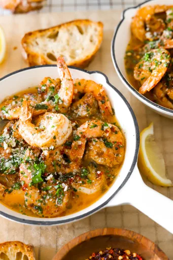 Gambas al ajillo estilo scampi