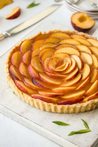 Panna Cotta Fresh Peach Tart
