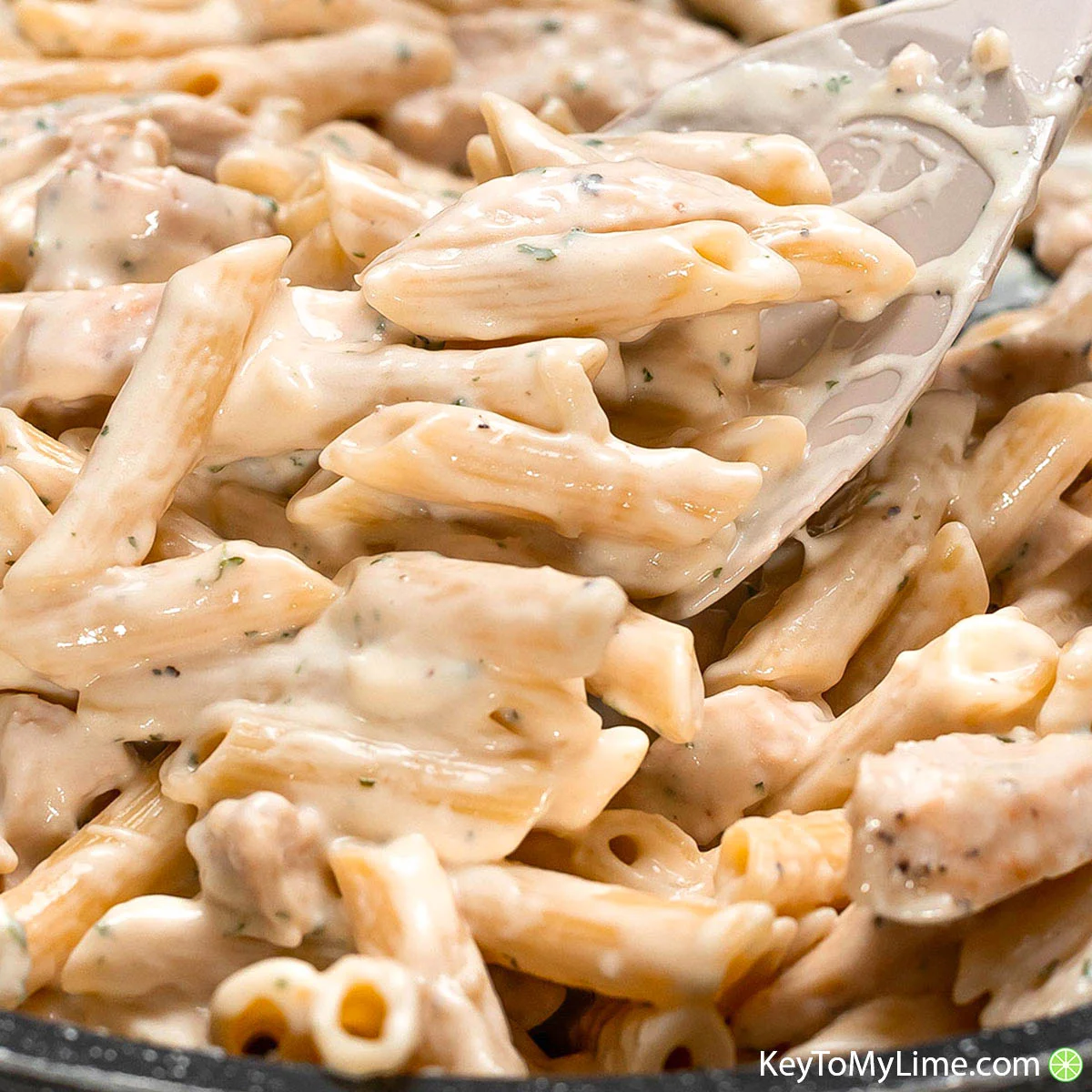 Die beste cremige Knoblauch-Hähnchen-Pasta