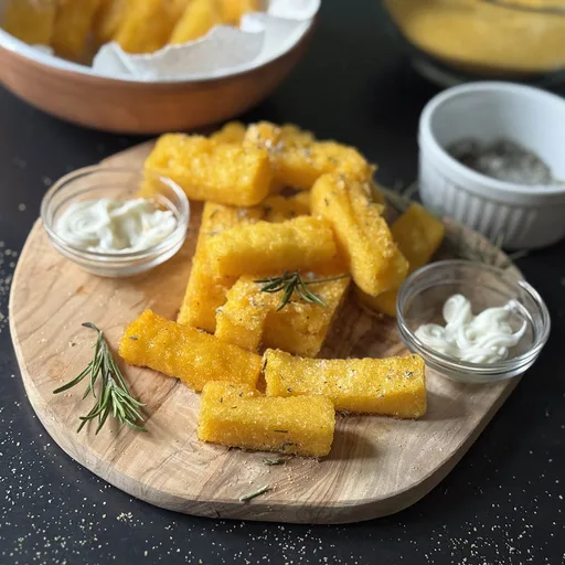 Patatas fritas de polenta crujientes (receta italiana auténtica)