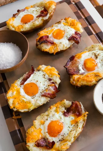 Twice Baked Breakfast Potatoes