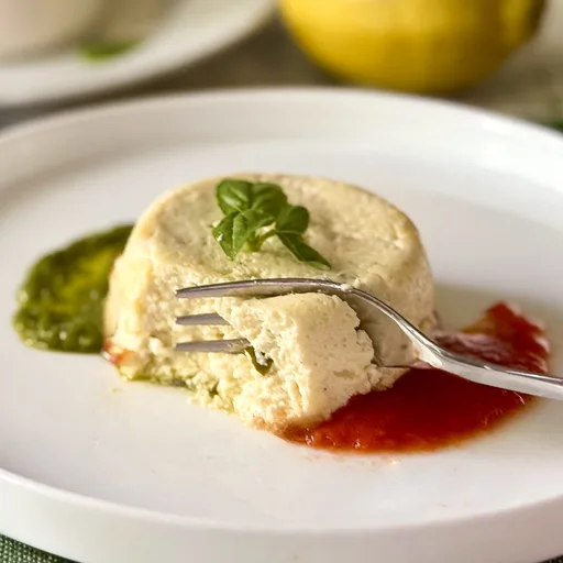 Savory Ricotta Flan with Lemon and Basil (Italian Appetizer)