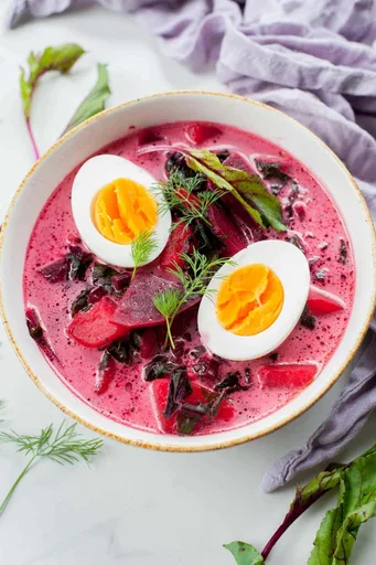 Beet Greens Soup (Polish Botwinka Soup)
