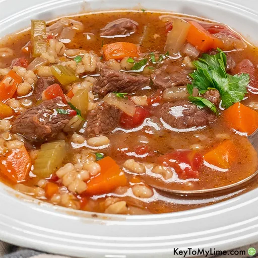 BEST Instant Pot Beef Barley Soup Recipe