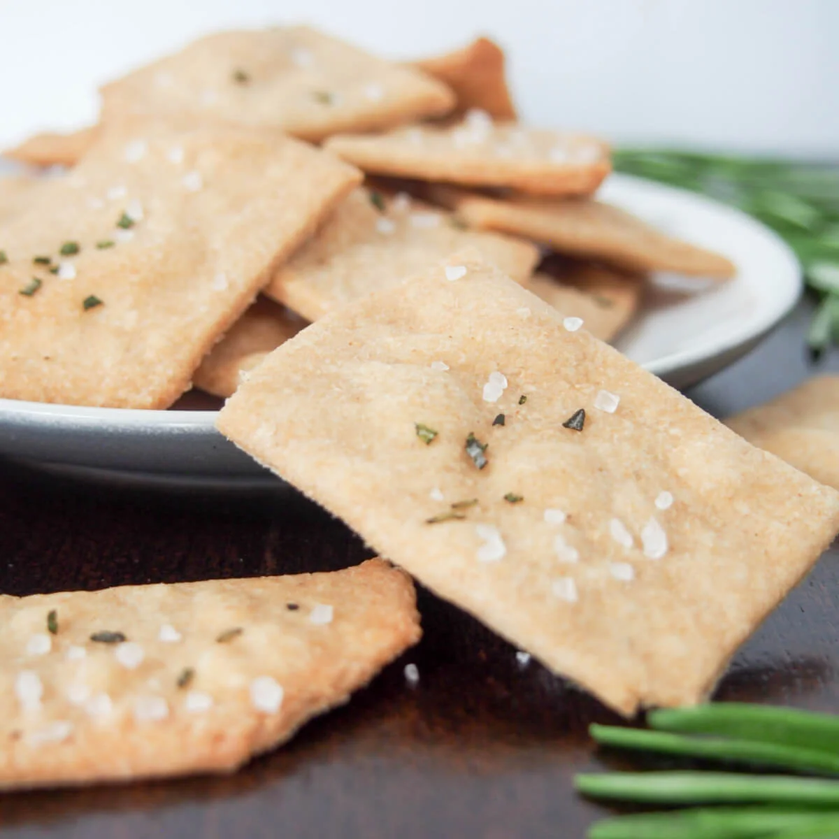 Whole wheat olive oil crackers