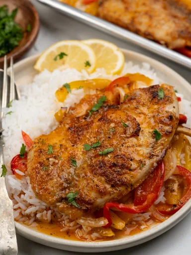 Baked Tilapia In Lemon Garlic Sauce
