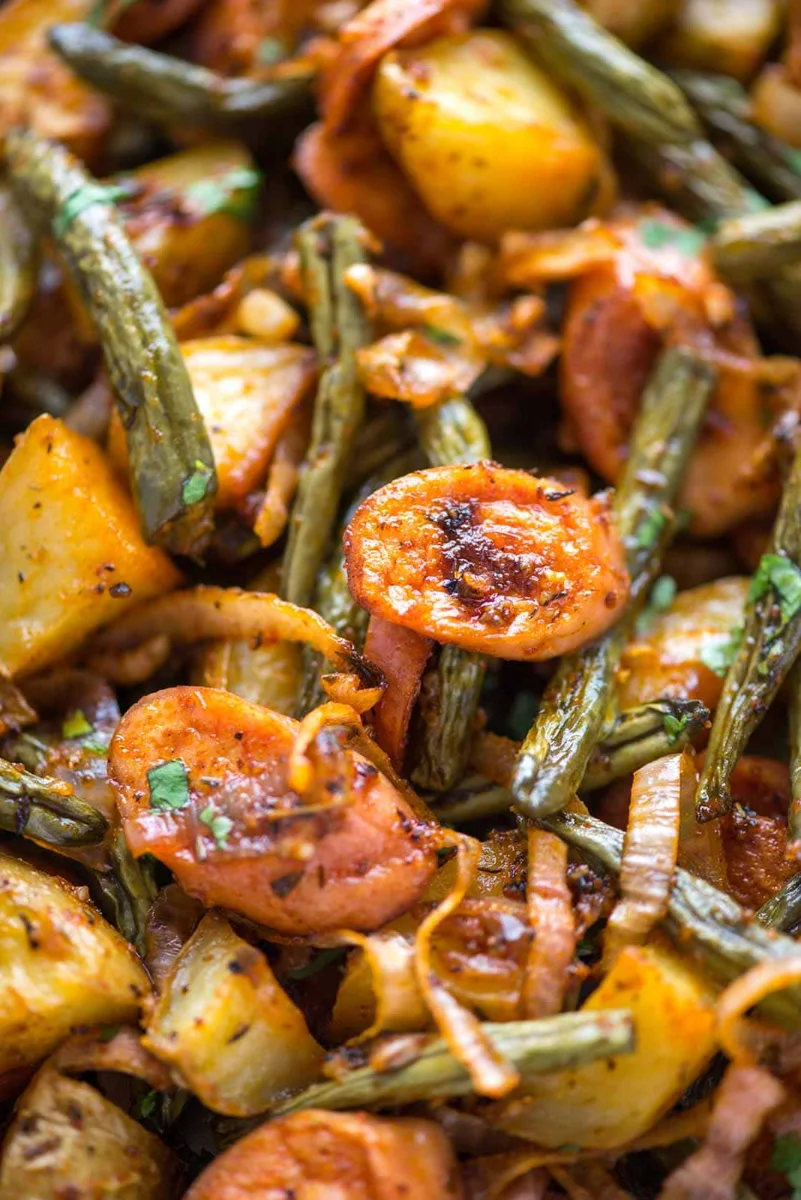 Sheet pan Sausage and potatoes