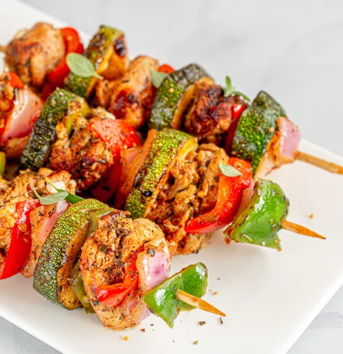 Grilled Chicken and Veggie Kabobs