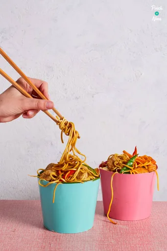 Chow Mein de pollo | Apto para adelgazar y Weight Watchers