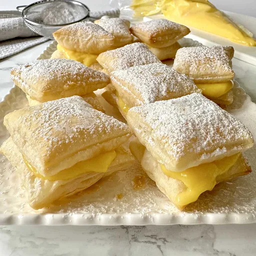 Receta de Sporcamuss (Pastelitos italianos rellenos de crema)