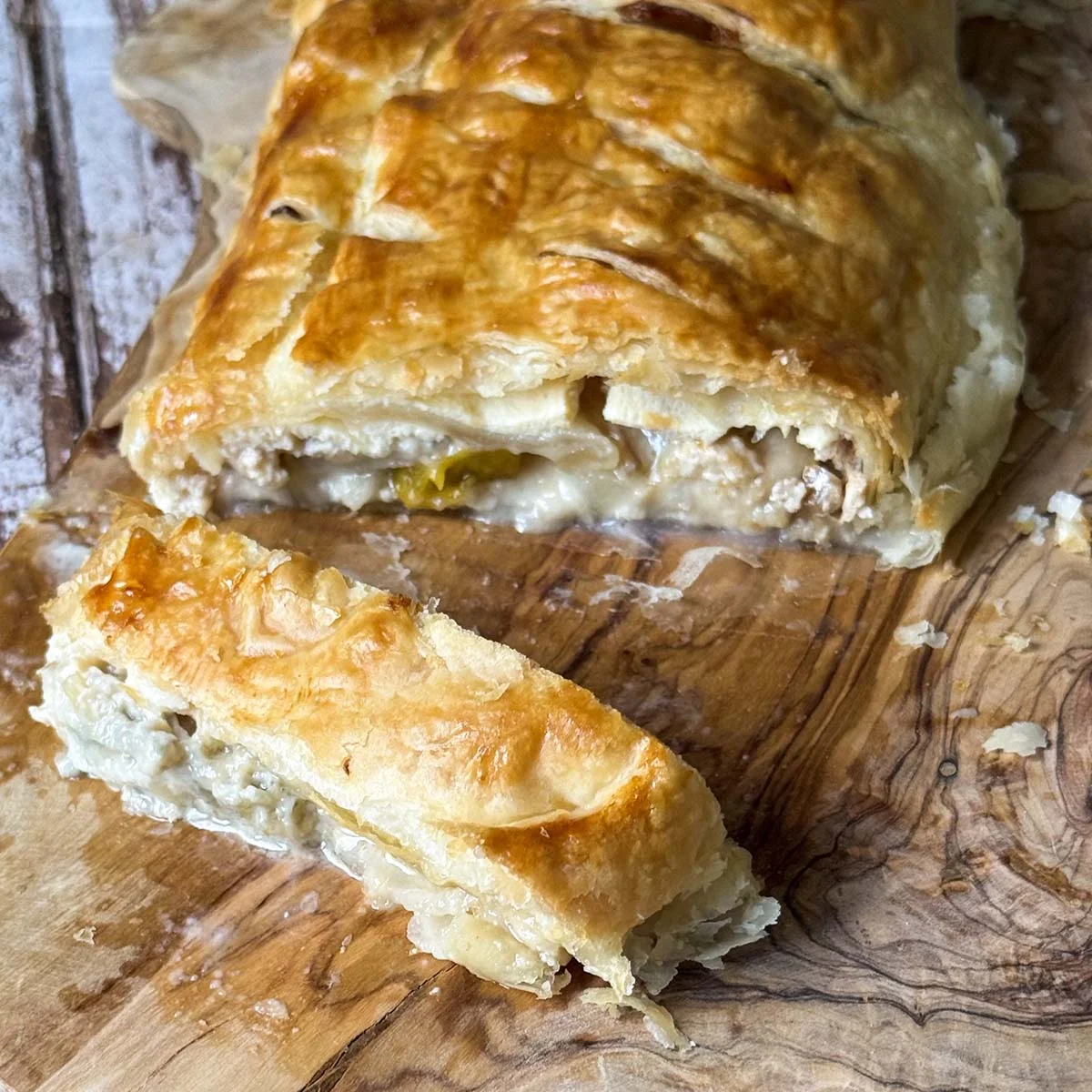 Italian Savory Strudel with Pears, Gorgonzola and Walnuts