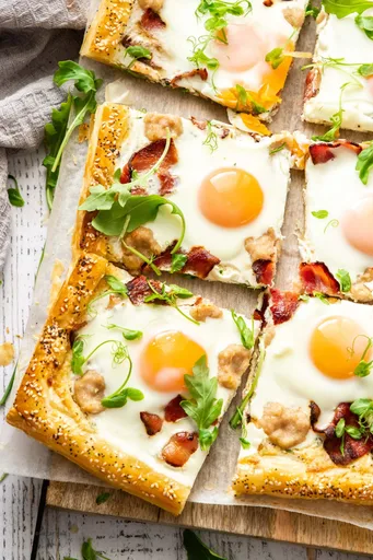 Tarta de hojaldre para el desayuno