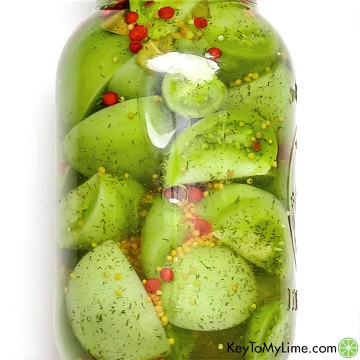 BEST Quick Pickled Green Tomatoes Recipe