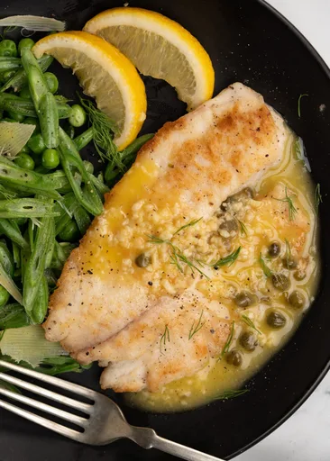 Tilapia with Lemon Caper Sauce