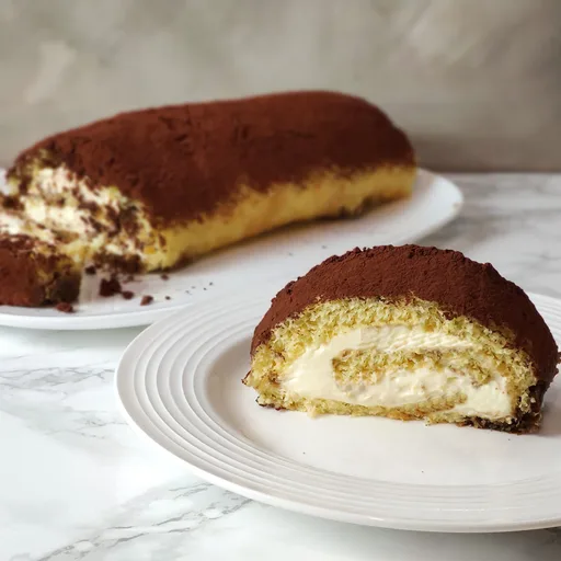 Creamy Tiramisu Cake Roll Recipe