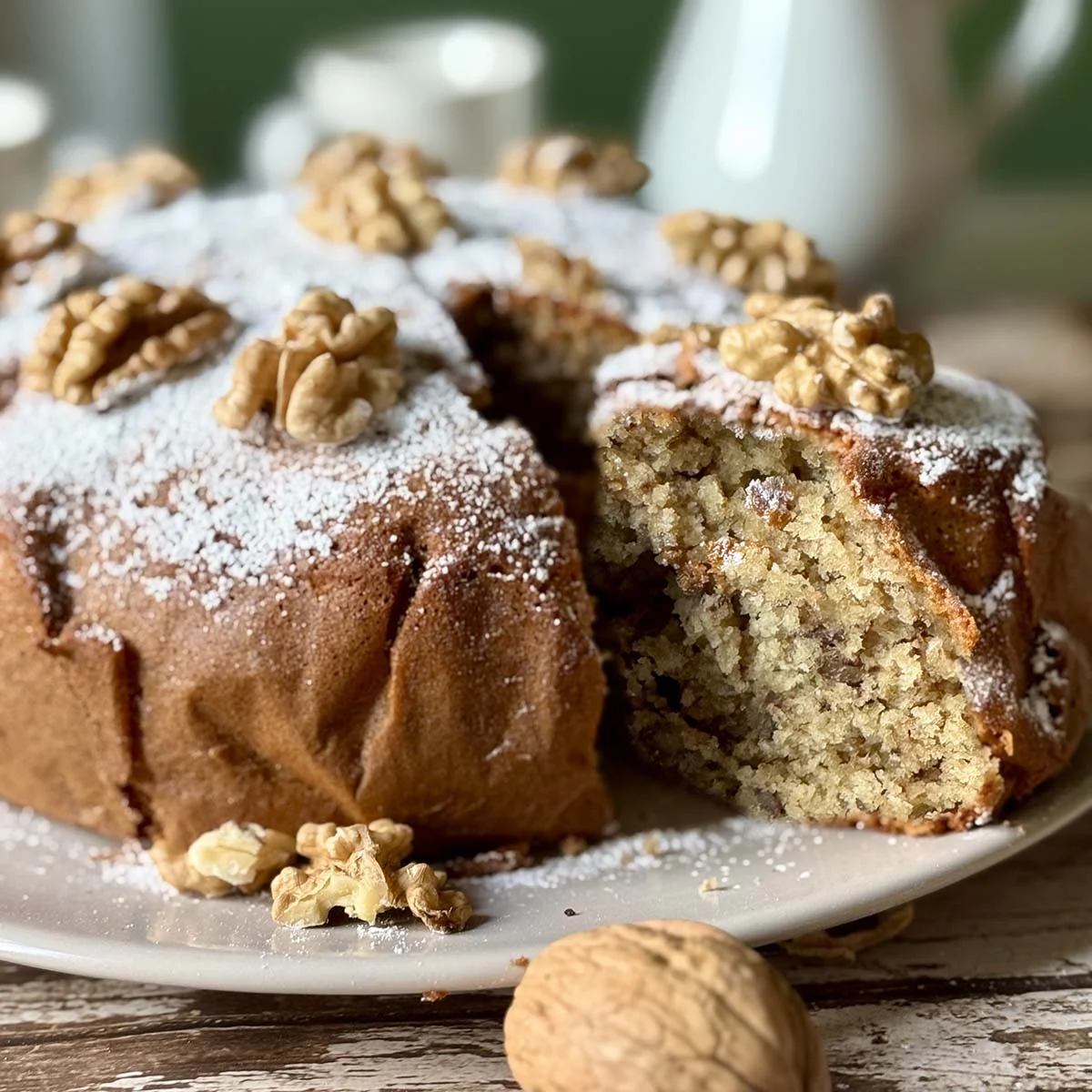 Soft Italian Walnut Cake