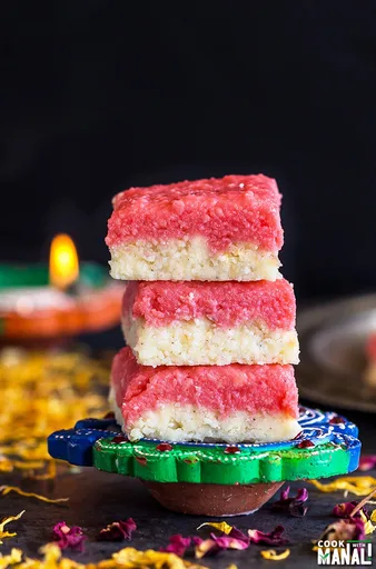 Rose Cardamom Burfi