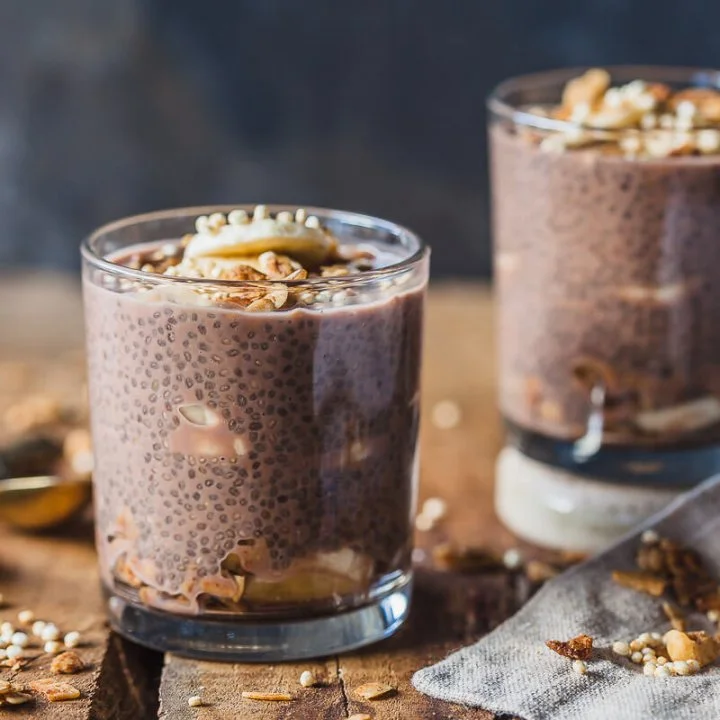 Banana Chocolate Chia Pudding {Vegan}