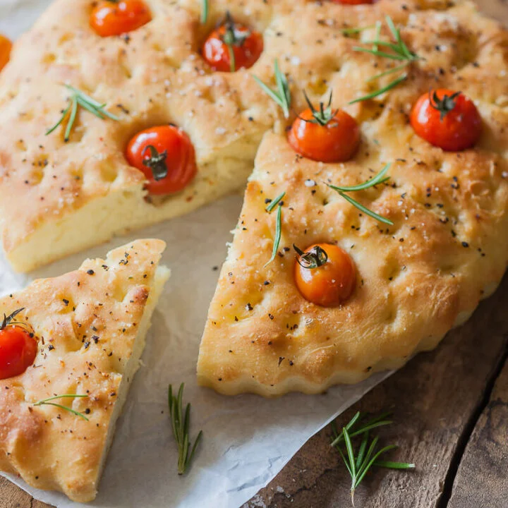Cherry Tomato Vegan Focaccia