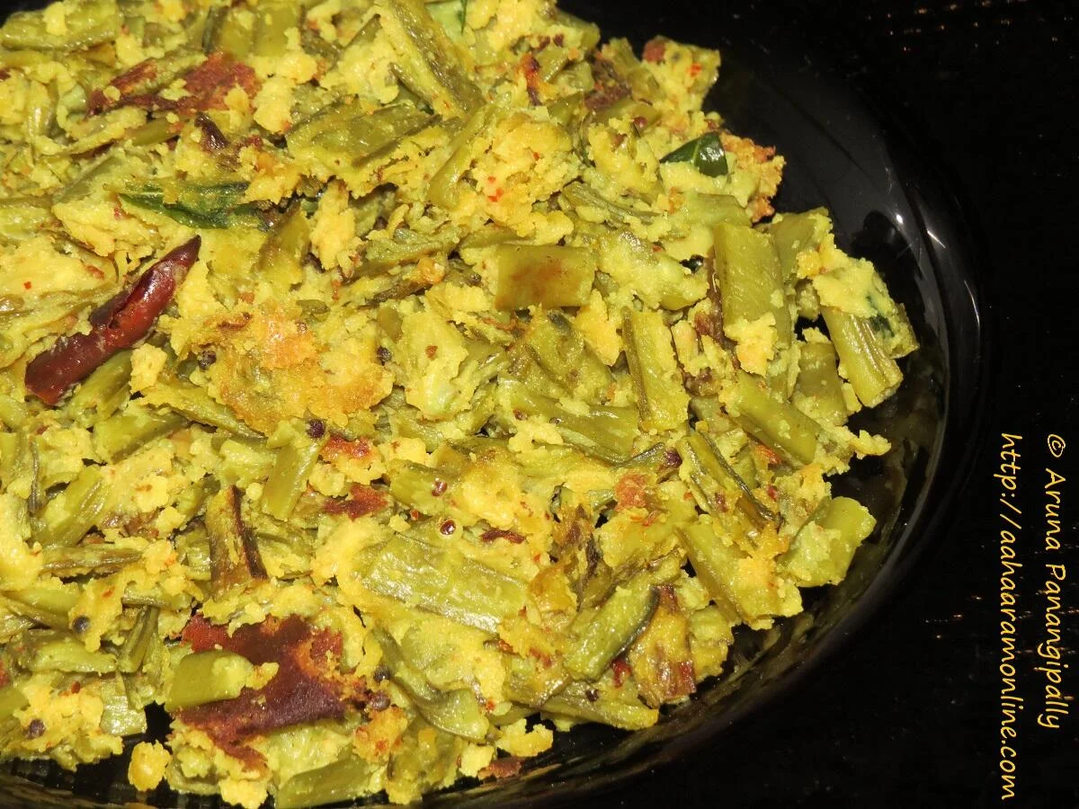 Goru Chikkudukaya Kandi Pappu Kura (Gawar aur Tuvar Dal ki Bhaji)