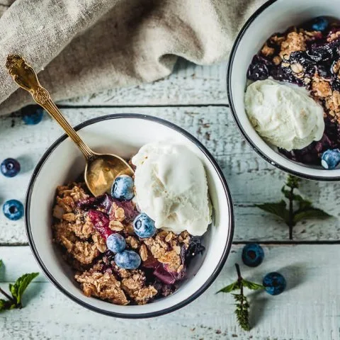 Crispy Berries and Plum Crumble