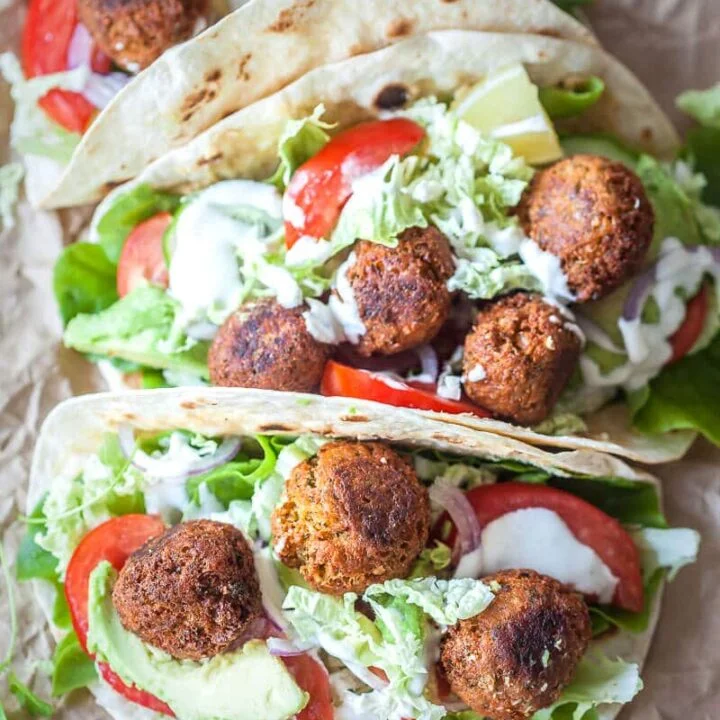 Crispy Falafel Hummus Wrap