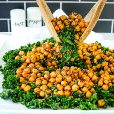 Crispy Chickpea and Kale Salad