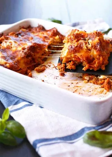 Lasaña de Pollo, Calabaza y Ricota
