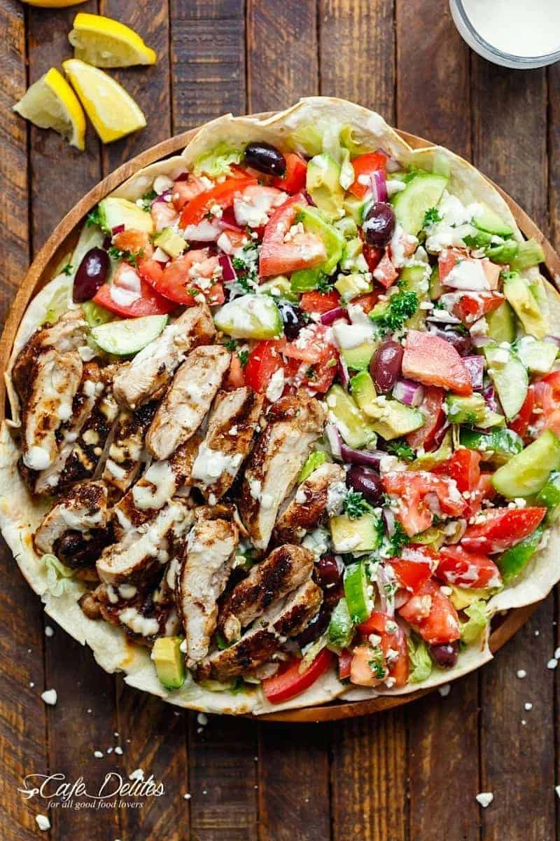 Ensalada de Pollo Shawarma