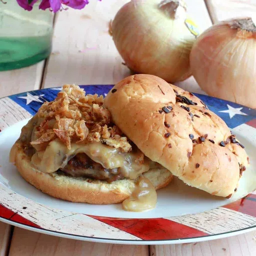 Chicken Fried Steak Burgers with Vidalia Onion Gravy