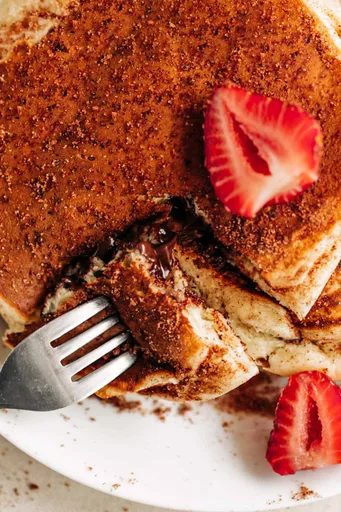 Tortitas americanas rellenas de chocolate estilo churro