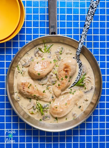 Pollo cremoso al estragón