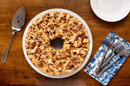 Maple Walnut Banana Coffee Cake