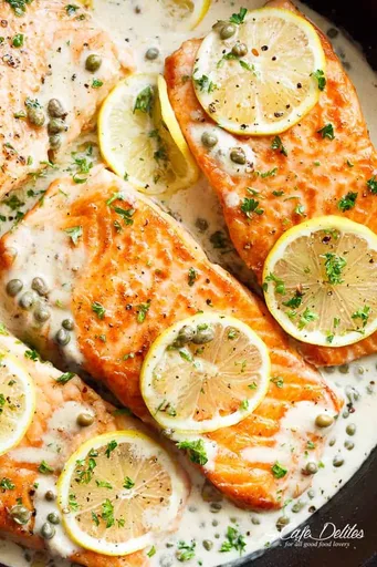 Creamy Salmon Piccata