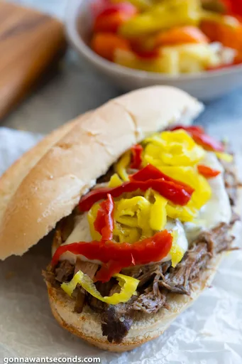 Crockpot Italian Beef Sandwiches