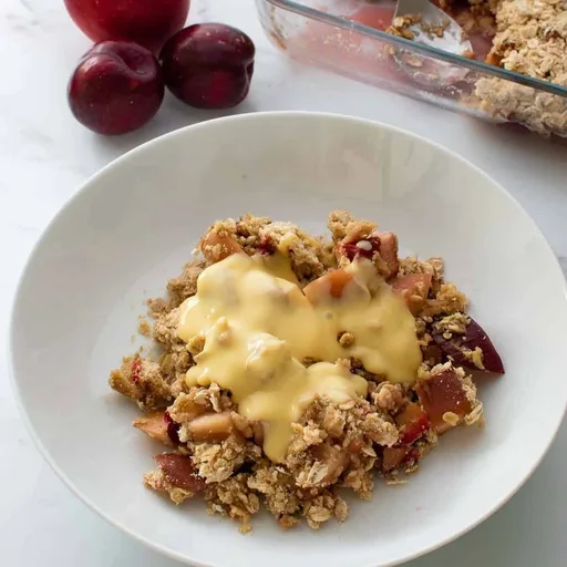 Apple and Plum Crumble