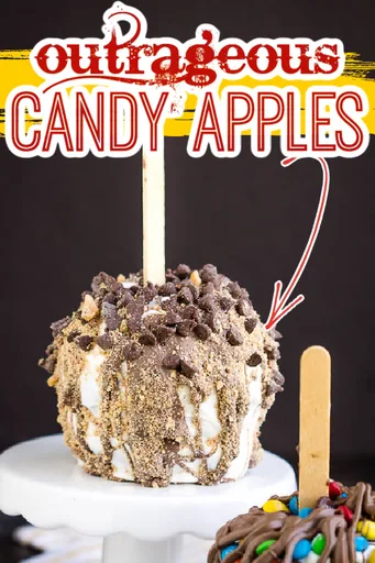 Gourmet Candy-Coated Caramel Apple Creations