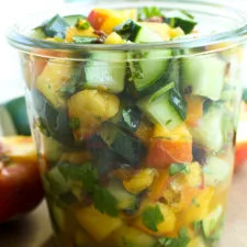 Cucumber Peach Salsa Recipe