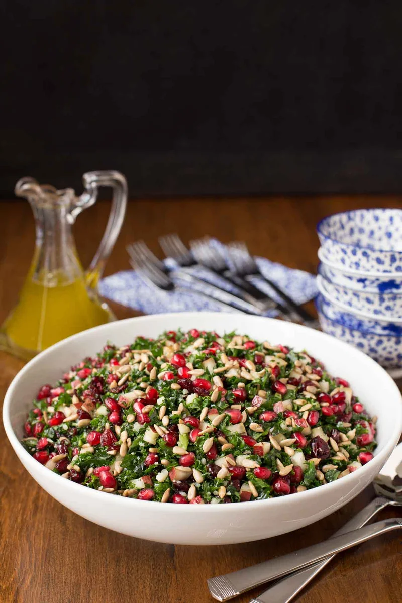 Pear and Pomegranate Kale Salad