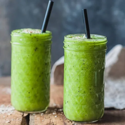 Batido verde de piña y espinacas