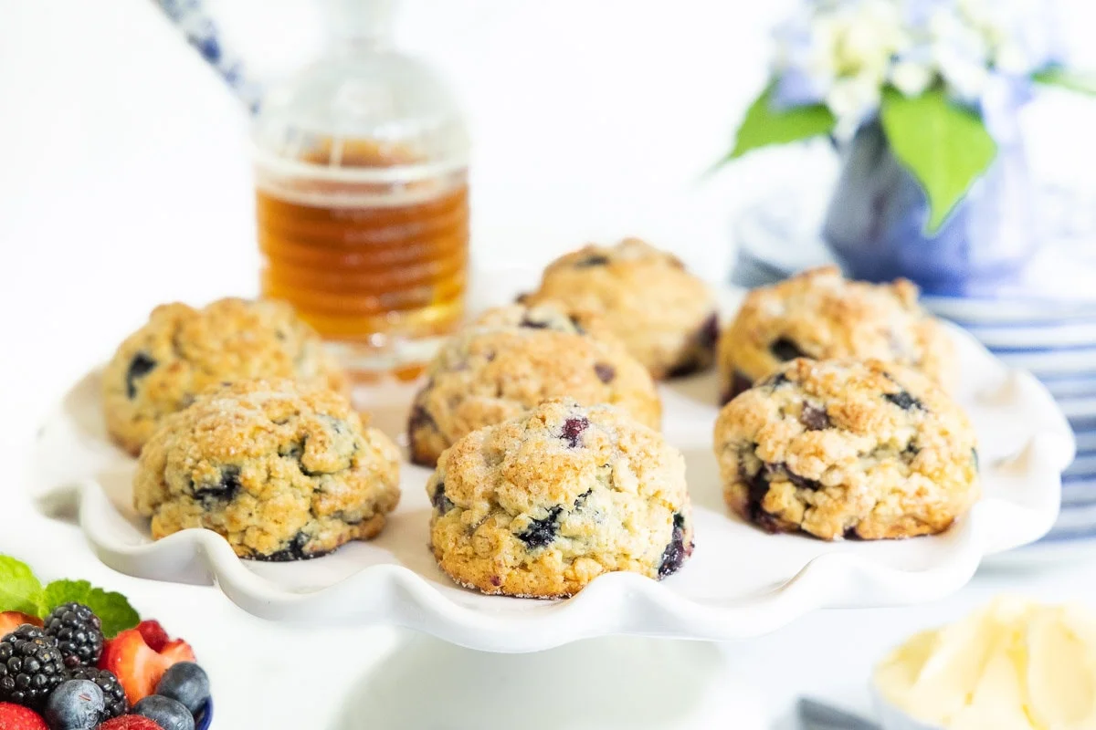 Ridiculously Easy Lemon Blueberry Scones