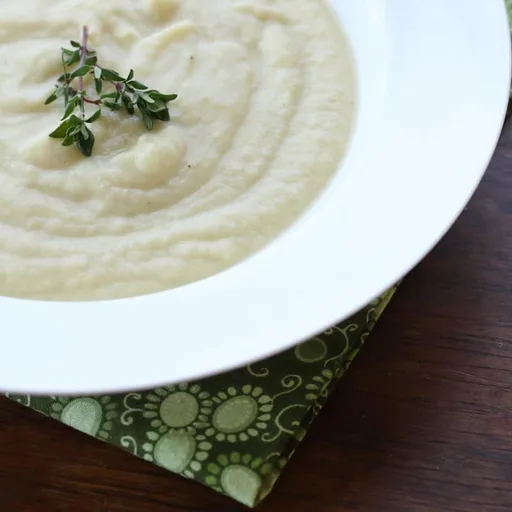 Crema de pataca, puerro y patata